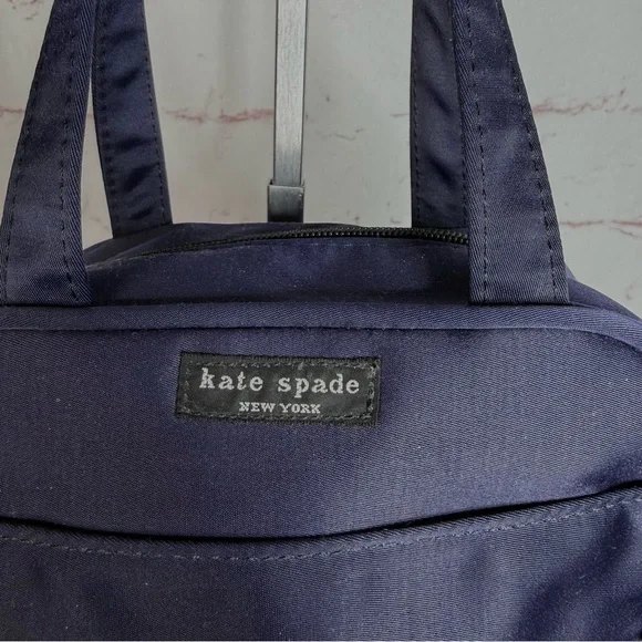 KATE SPADE NEW YORK Navy Nylon 7” Mini Satchel Tote Bag Y2K 90’s Purse Vintage - Picture 9 of 15